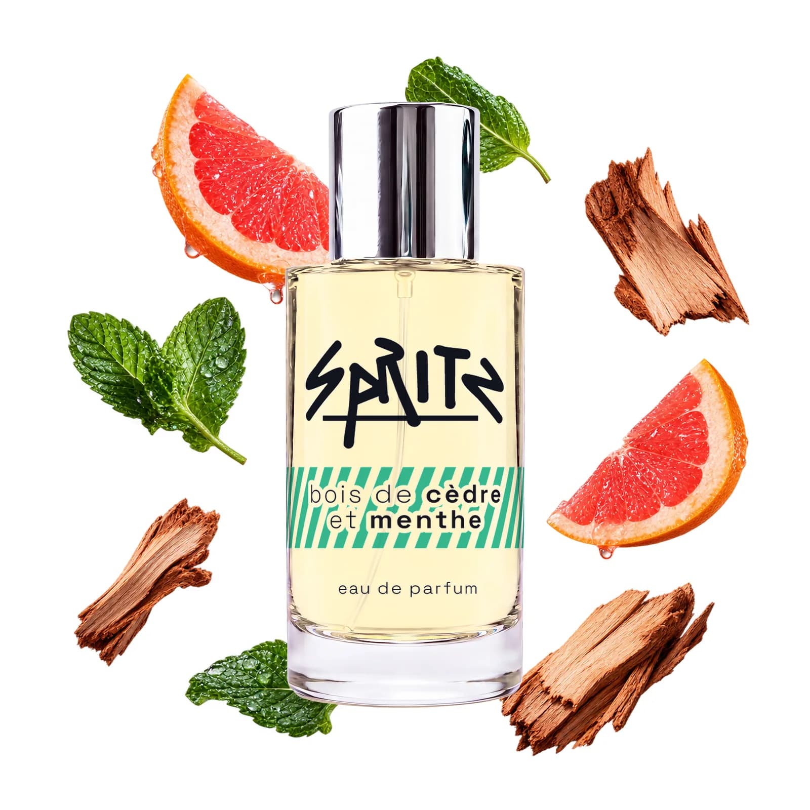 bois de cèdre et menthe