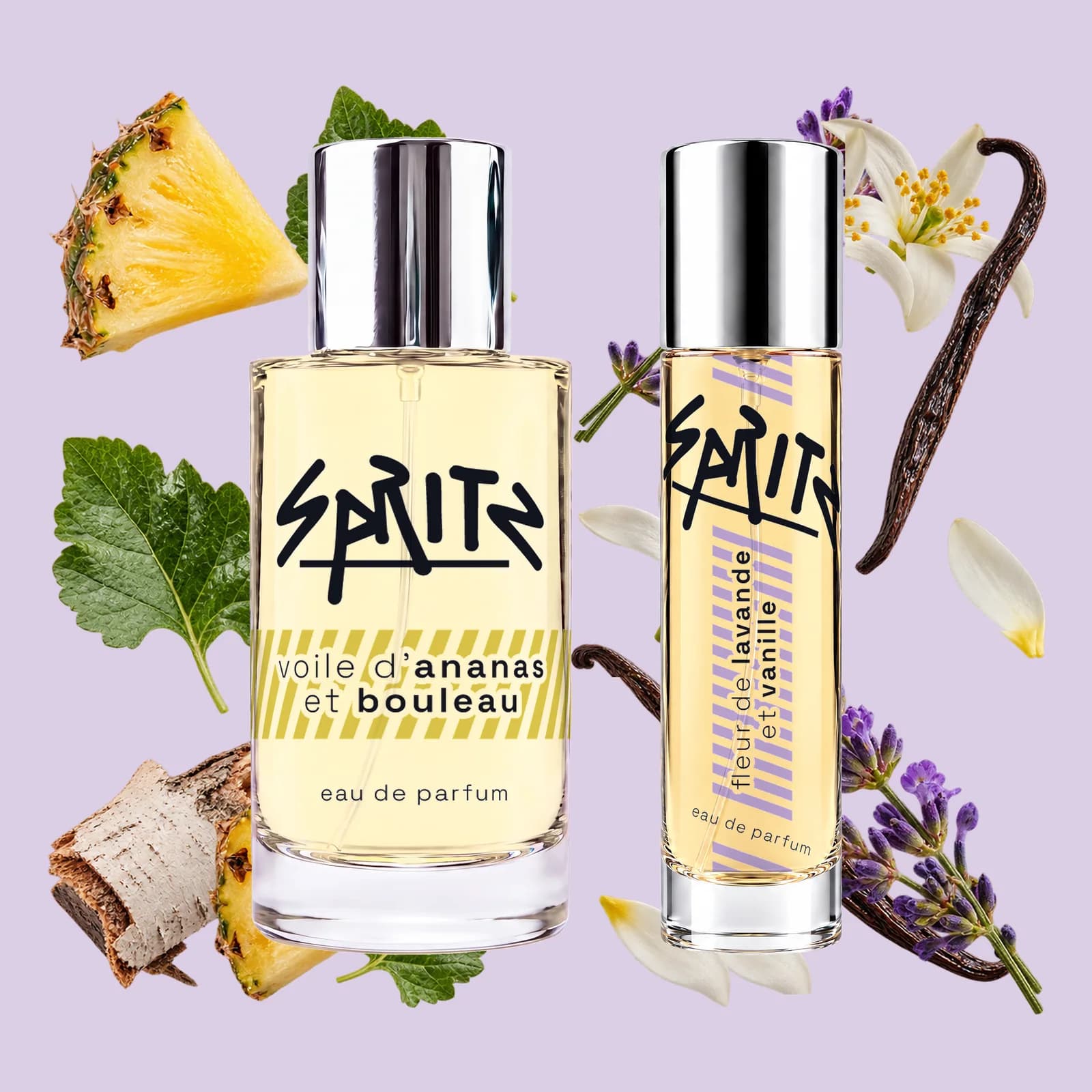 Un set SPRITZ Duo cu un flacon de 50ml și un parfum subțire de 15ml